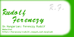 rudolf ferenczy business card